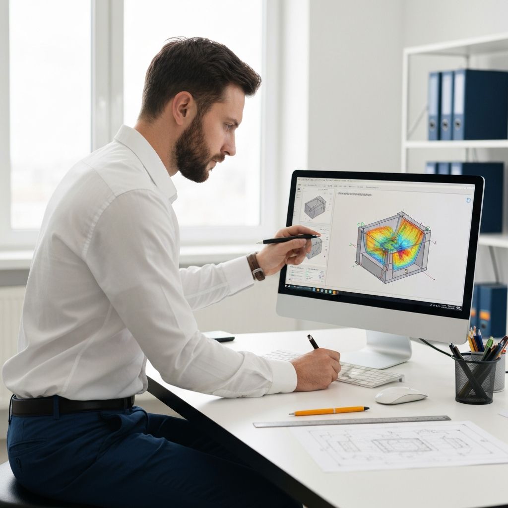 DFM analysis on CAD screen