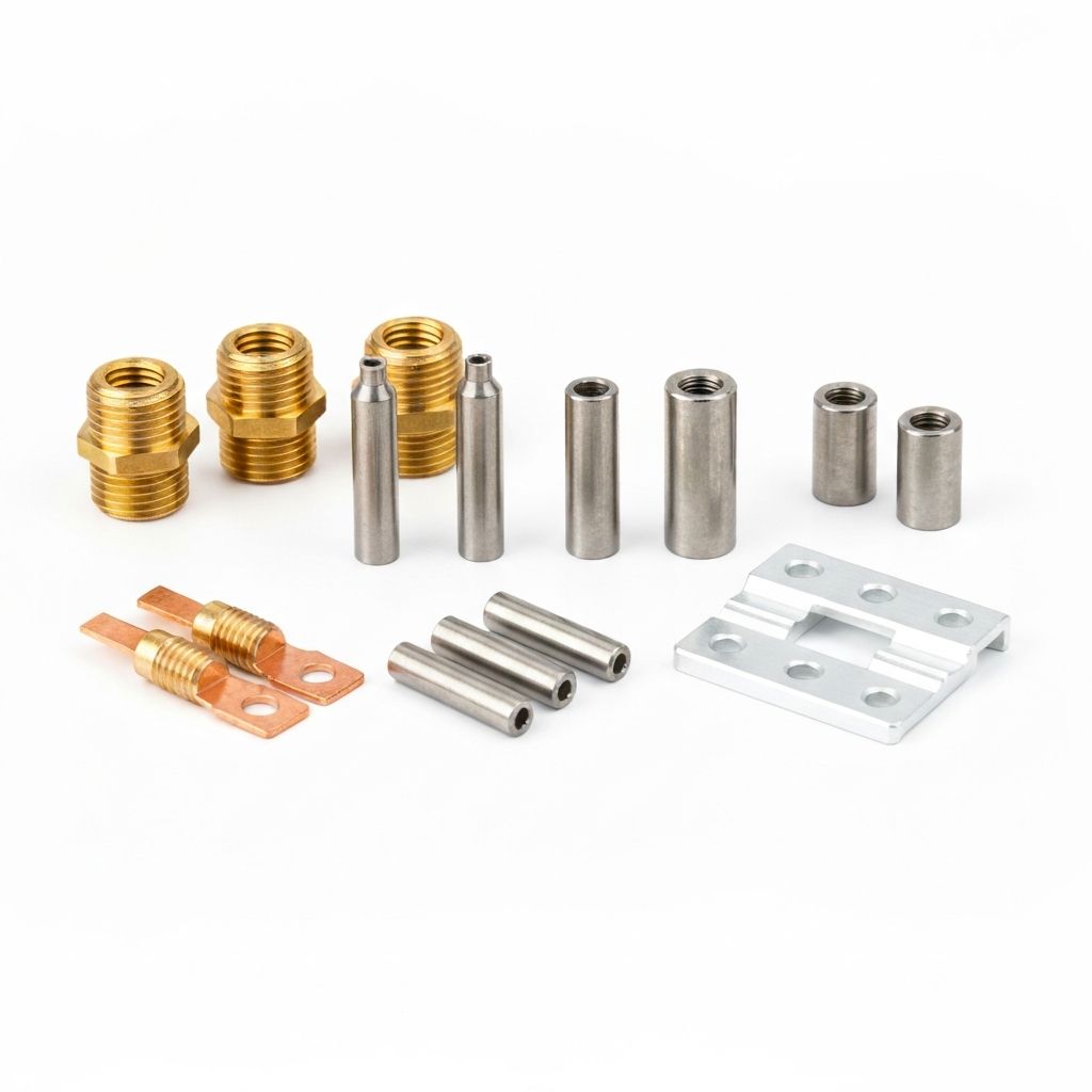 Various metal insert types for injection molding